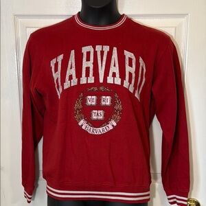 Harvard Women's Red Crew Neck Sweater Size M